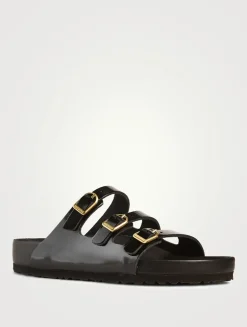 Florida Exquisite Patent Leather Slide Sandals