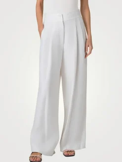 Florina Wide-Leg Linen Trousers