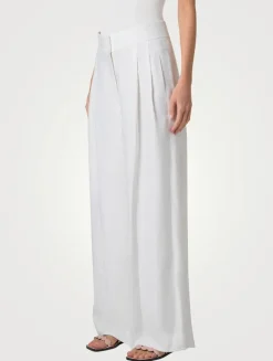 Florina Wide-Leg Linen Trousers