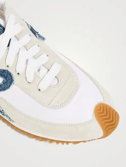 Flow Runner 2.0 Nylon And Suede Sneakers