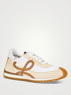 Flow Runner 2.0 Nylon And Suede Sneakers