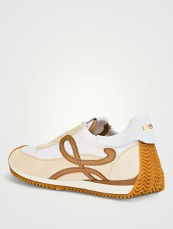 Flow Runner 2.0 Nylon And Suede Sneakers