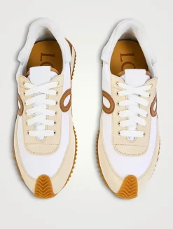 Flow Runner 2.0 Nylon And Suede Sneakers