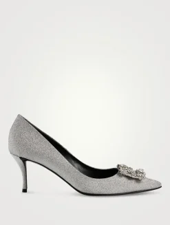 Flower Strass Glitter Pumps