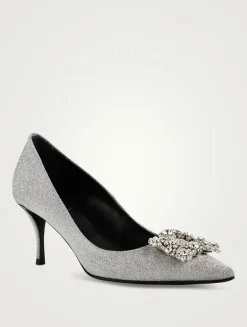 Flower Strass Glitter Pumps