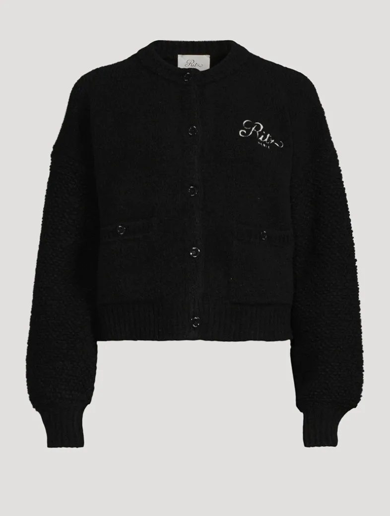 FRAME x Ritz Paris Mixed-Stitch Cardigan