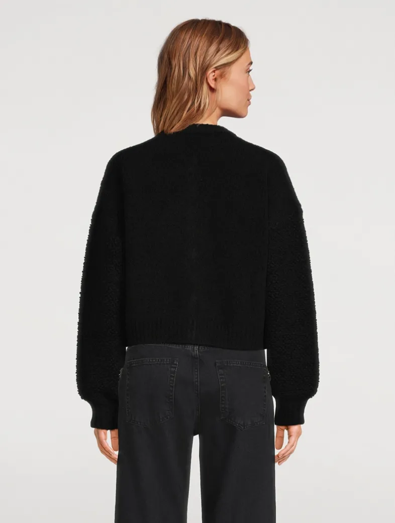 FRAME x Ritz Paris Mixed-Stitch Cardigan