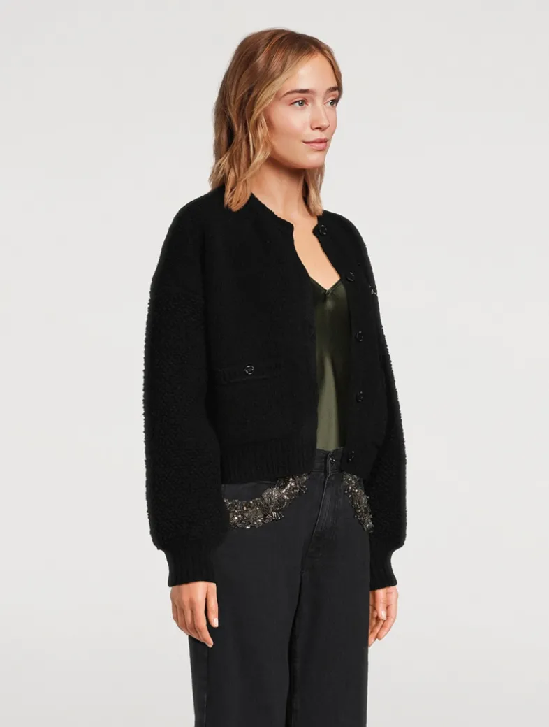 FRAME x Ritz Paris Mixed-Stitch Cardigan