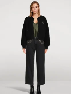 FRAME x Ritz Paris Mixed-Stitch Cardigan