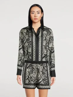 Frances Silk Shirt In Bandana Print