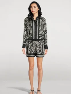 Frances Silk Shorts In Bandana Print