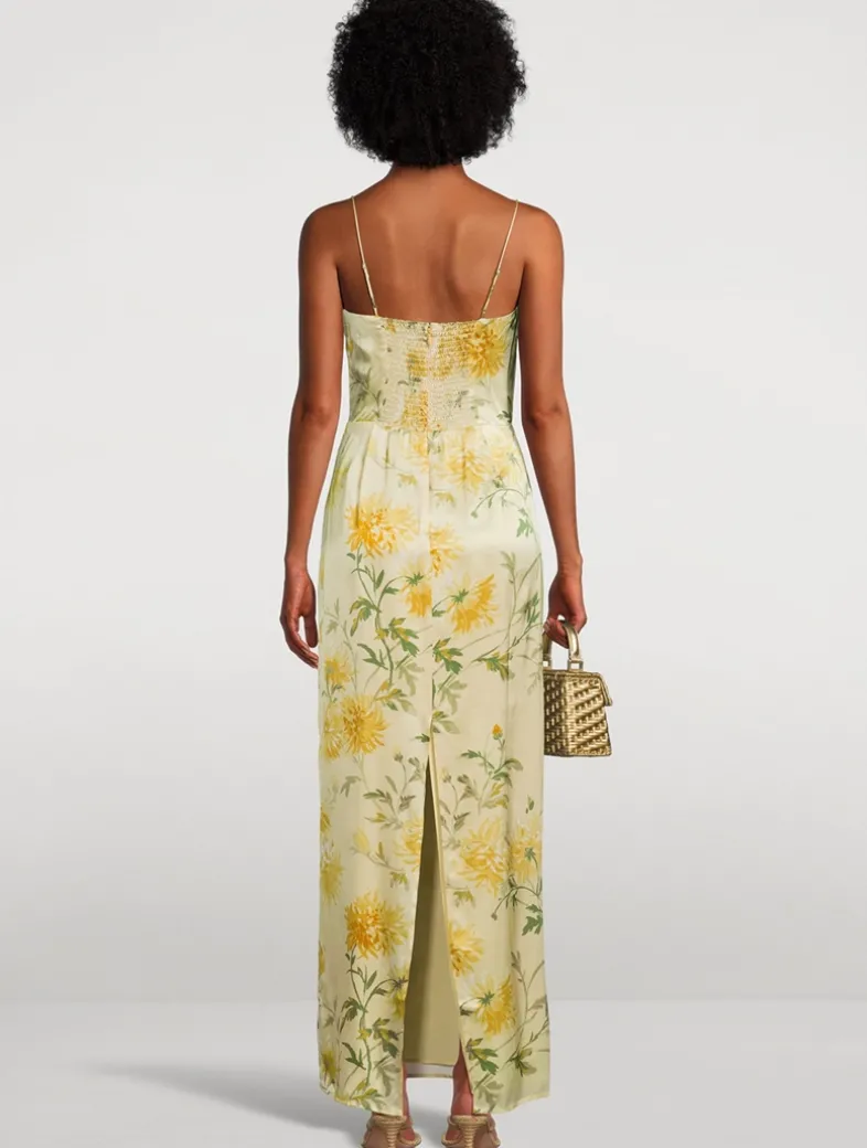 Frankie Silk Maxi Dress In Floral Print