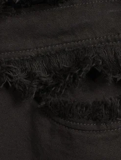 Frayed Wide-Leg Jeans