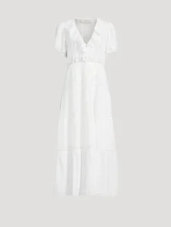 Gabrielle Cotton Voile Midi Dress