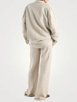 Gala Wide-Leg Cady Trousers