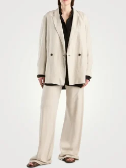 Gala Wide-Leg Cady Trousers