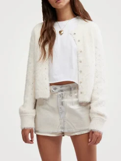 Gallivanting Metallic Denim Skort