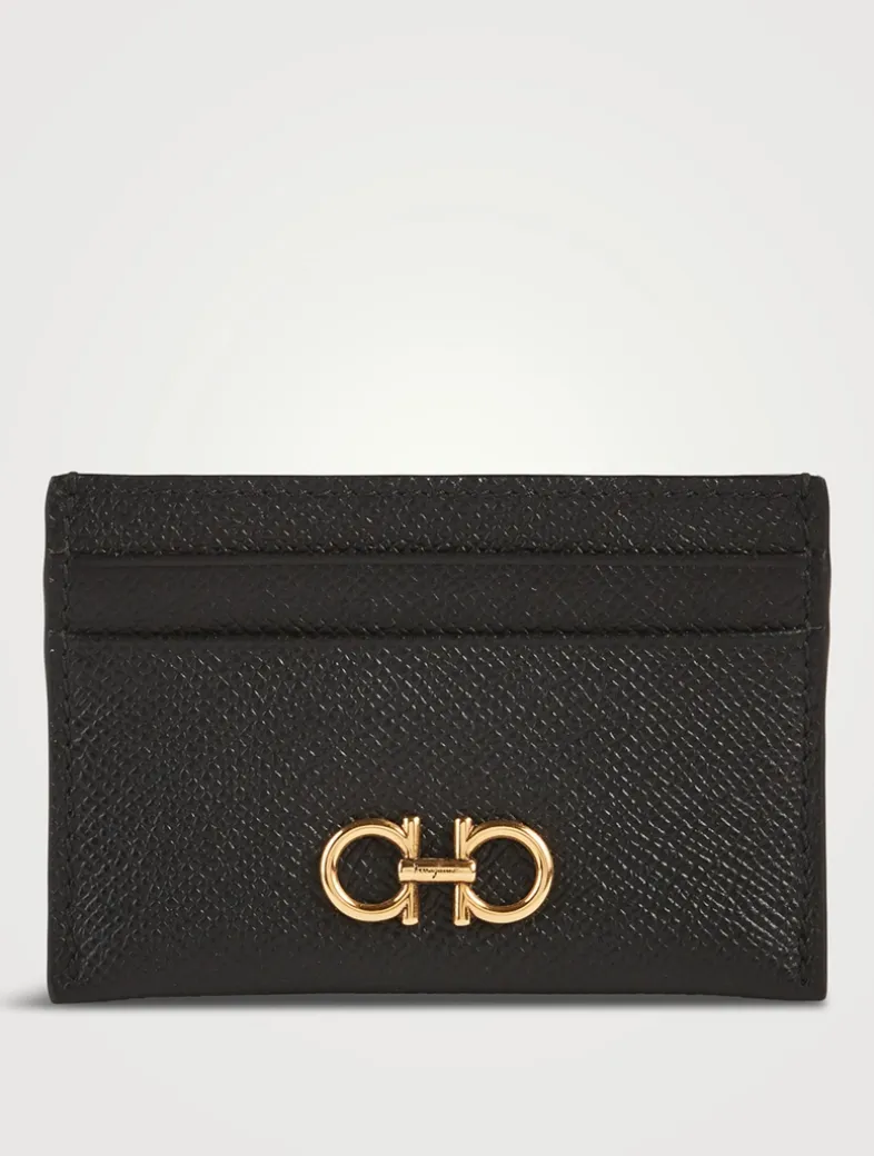 Gancini Leather Card Case