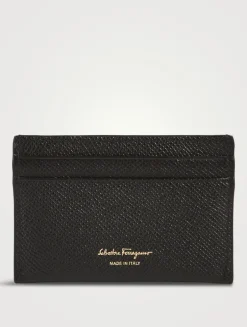 Gancini Leather Card Case