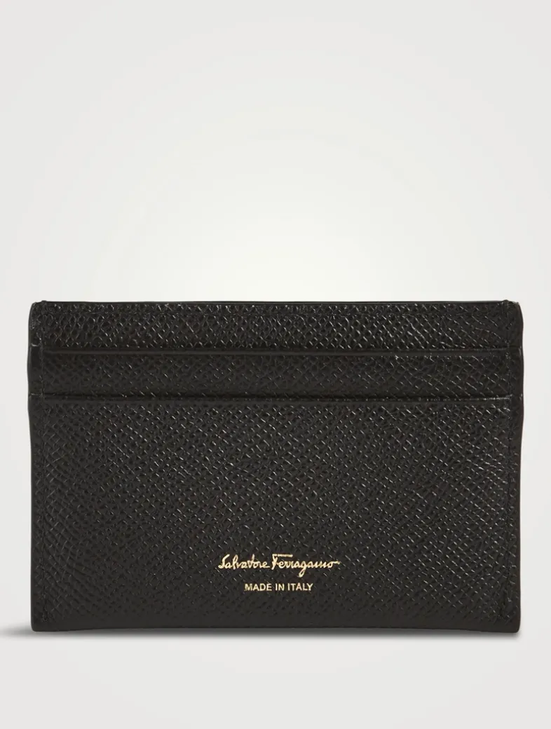 Gancini Leather Card Case