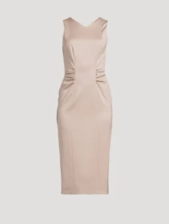 Gathered Sheath Dress