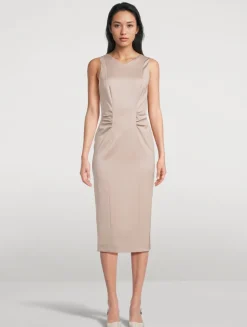 Gathered Sheath Dress