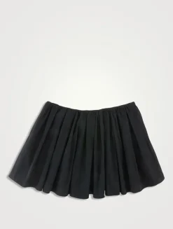 Gathered Taffeta Skort
