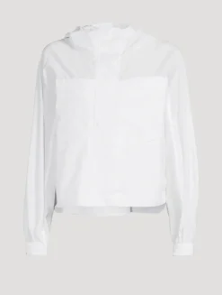 Gathered-Back Windbreaker