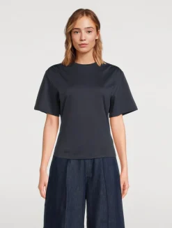 Gathered-Shoulder T-Shirt