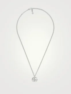 GG Marmont Silver Gourmette Chain Necklace
