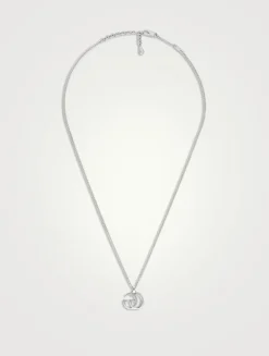 GG Marmont Silver Gourmette Chain Necklace