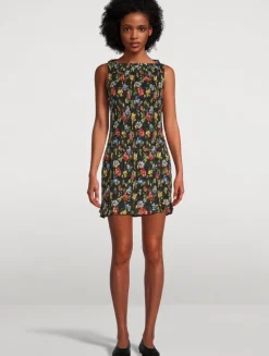 Gianna Smocked Mini Dress In Floral Print