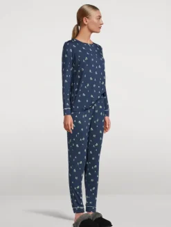 Gisele Pajama Set In Tree Print