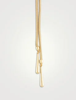 Gladys Long Drop Lariat Necklace