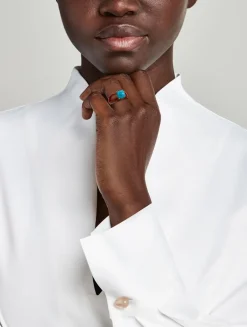 Globe Ring With Turquoise