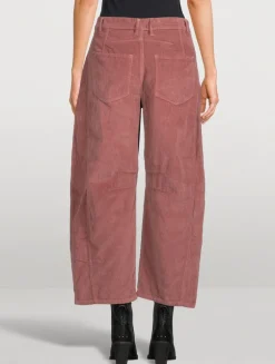 Good Luck Barrel-Leg Corduroy Trousers