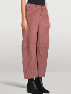 Good Luck Barrel-Leg Corduroy Trousers