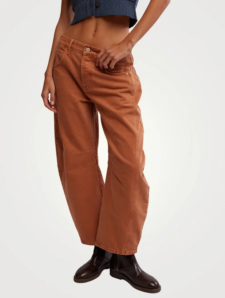 Good Luck Barrel-Leg Jeans