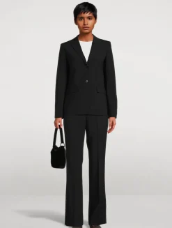 Good Wool Slim Flare Trousers