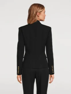 Grain de Poudre Wool Double-Breasted Blazer