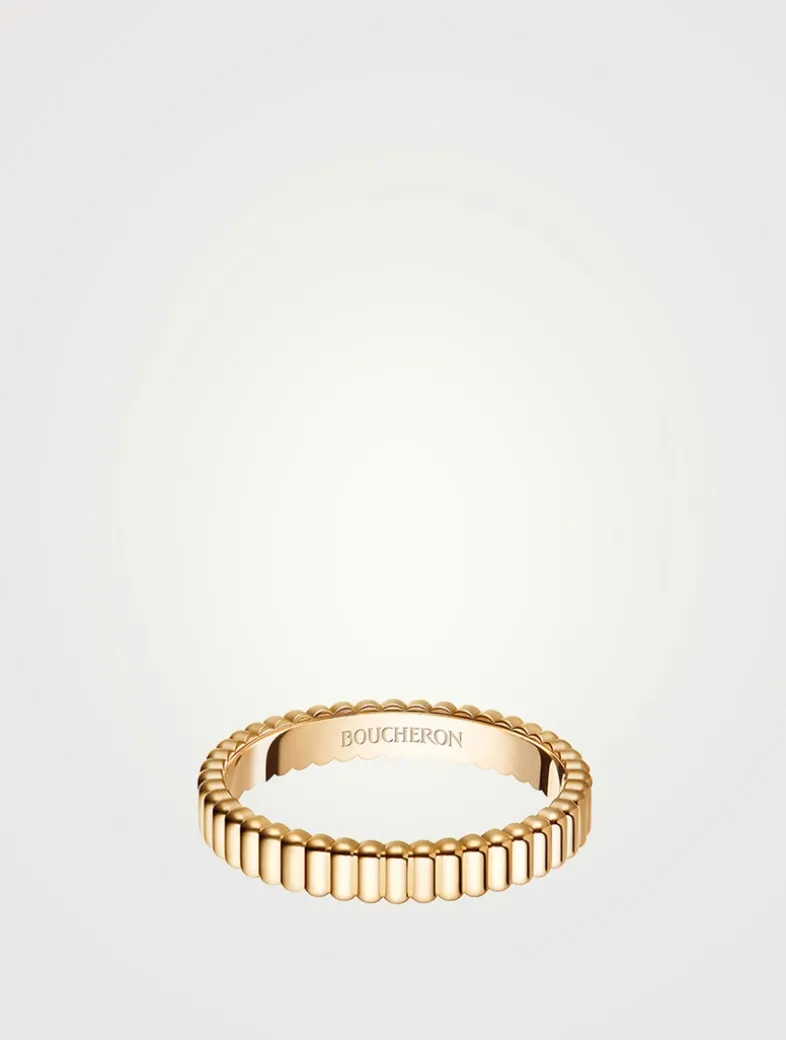 Grosgrain Gold Wedding Band