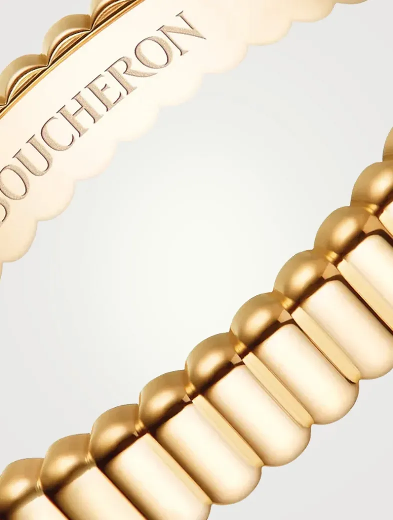 Grosgrain Gold Wedding Band