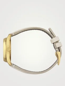 G-Timeless Leather Strap Watch