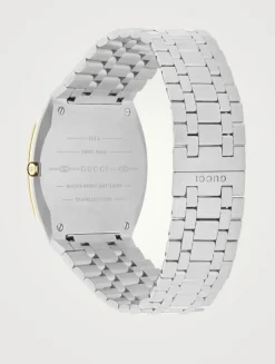 GUCCI 25H Two-Tone Stainless Steel Bracelet Watch