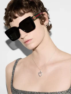 Gucci Heart Silver Earrings