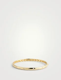Gypsy 18K Gold Bangle Bracelet With Diamonds