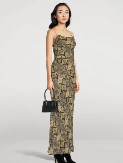 Hadiya Georgette Gown in Snakeskin Print