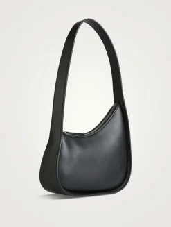 Half Moon Leather Shoulder Bag