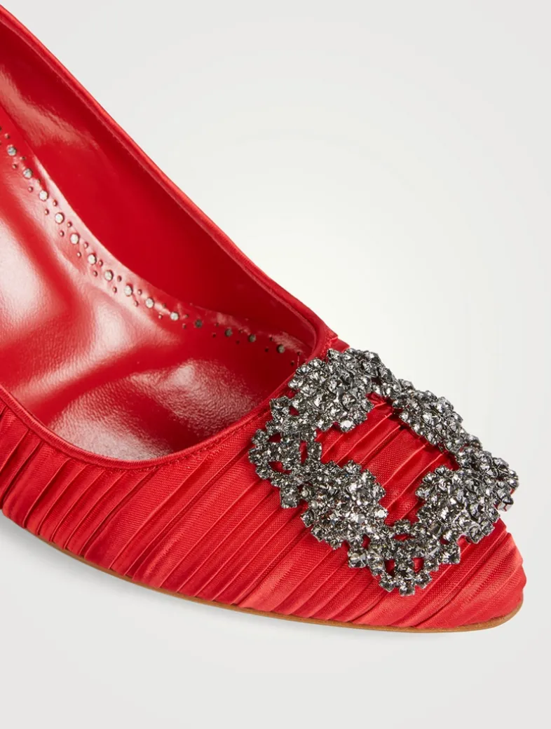 Hangisi 70 Plissé Satin Pumps