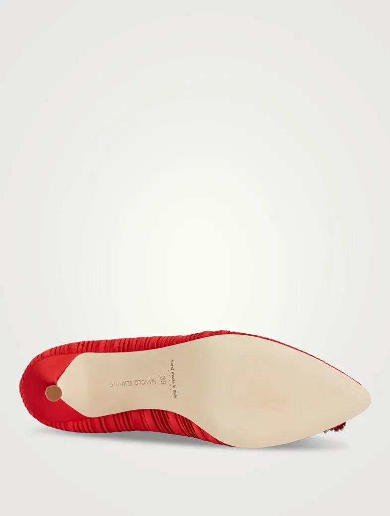 Hangisi 70 Plissé Satin Pumps